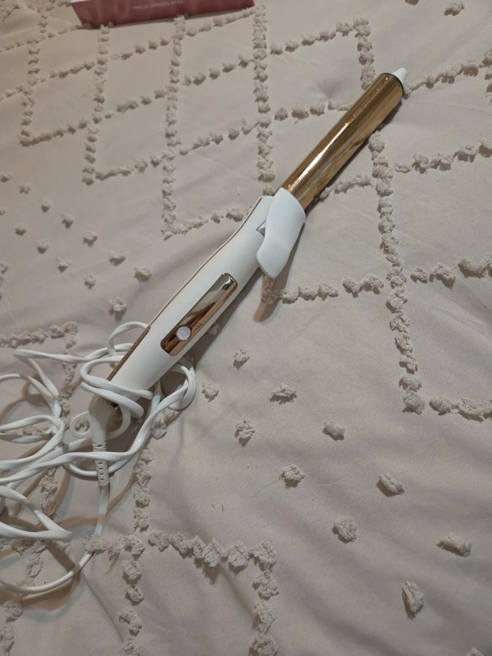 White and Gold Curling Iron - Home Accents